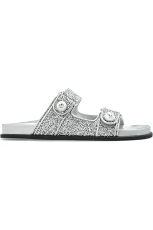 Jimmy Choo Sko, Dame, Grå, 36 1/2 EU, Læder, Fayence Sandal