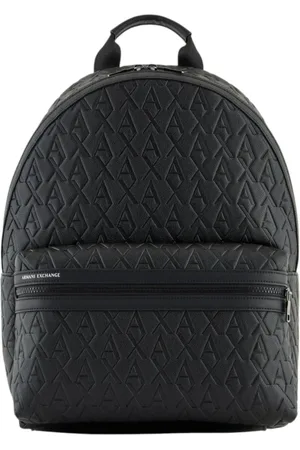 Armani Exchange Taske, Herre, Sort, ONE SIZE, Uld, Sort Rygsæk med Lynlås Lukning