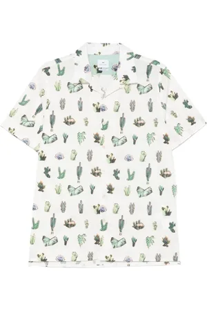 Paul Smith Skjorte, Herre, Hvid, XL, Hvid Button-Up Skjorte Korte Ærmer