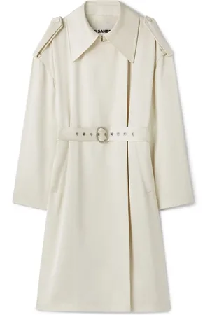 Jil Sander Frakke, Dame, , S, Silkeblødt Bæltefrakke