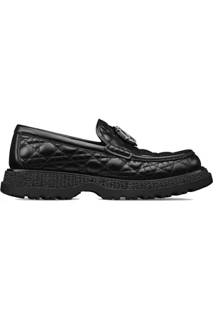 Dior Sko, Dame, Sort, 44 EU, Læder, Sort Læder Loafer Sko Ss22