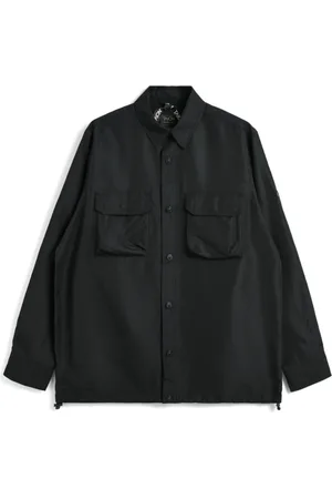 TAION Skjorte, Herre, Sort, XL, Nylon, Konvertibel Nylonskjorte med Fransk Krave