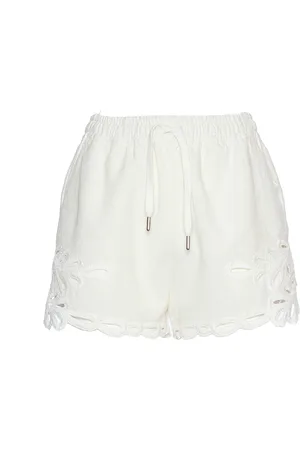 Isabel Marant Shorts, Dame, Hvid, M, Bomuld, Safa bomuldsshorts med snøre