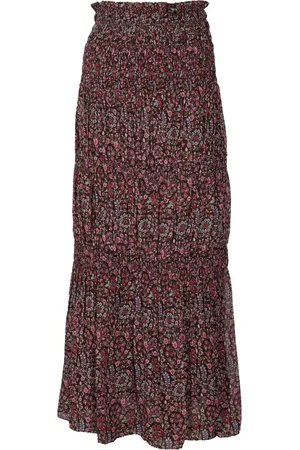 Isabel Marant Nederdel, Dame, Flerfarvet, 2XS, Maxi Nederdel