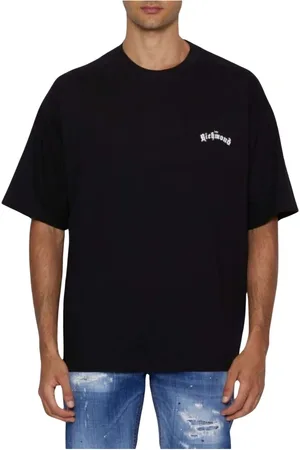 John Richmond Top, Herre, Sort, M, Bomuld, Casual T-shirt