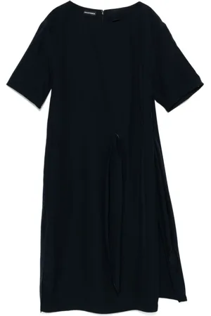 Emporio Armani Kjole, Dame, Blå, S, Polyester, Blå Kjoler med Sideslidse