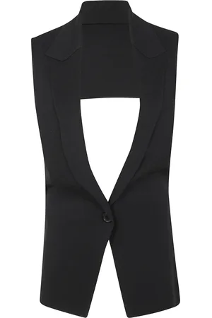 MRZ Jakke, Dame, Sort, M, Uld, Stilfuld Front Gilet Vest