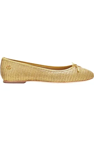 Ralph Lauren Sko, Dame, Gul, 40 EU, Uld, Flade sko i guld