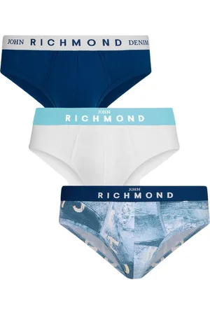 John Richmond Undertøj, Herre, Flerfarvet, L, Denim, Tripack Slip Fantasia Denim
