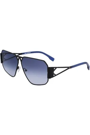Karl Lagerfeld Tilbehør, unisex, Sort, ONE SIZE, Uld, Metal Solbriller med Stel