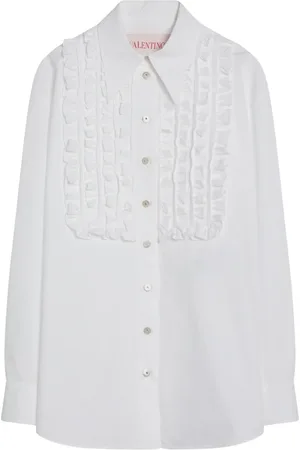 VALENTINO GARAVANI Bluser & Skjorter, Dame, Hvid, XS, Langærmet skjorte