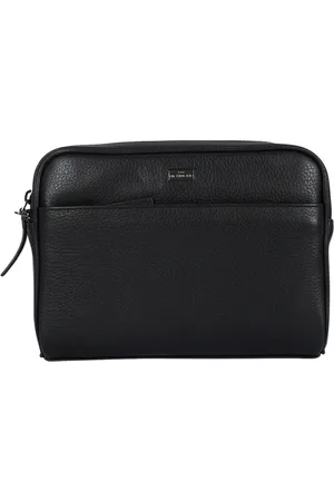 John Richmond Taske, Herre, Sort, ONE SIZE, Læder, Pouch Bag