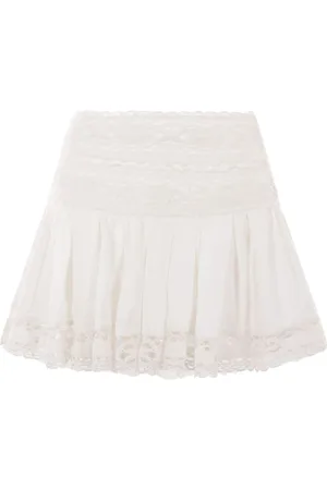 Isabel Marant Nederdel, Dame, Hvid, S, Bomuld, Hvid Linned Bomulds Nederdel