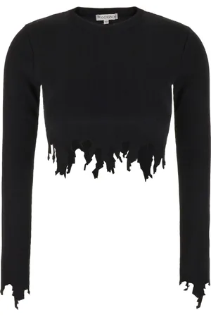 J.W.Anderson Top, Dame, Sort, S, Nylon, Langærmet top