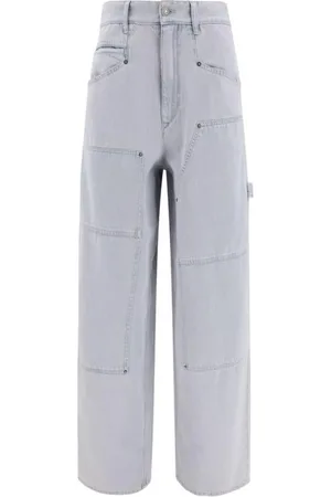 Isabel Marant Jeans, Dame, Blå, S, Bomuld, Wide-Leg Ophra Jeans
