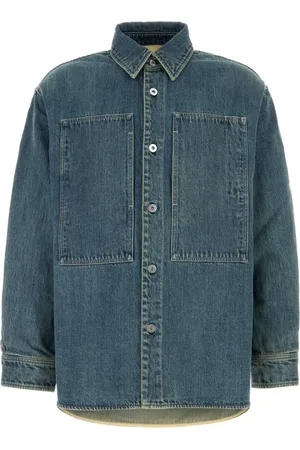 Jil Sander Jakke, Herre, Blå, L, Denim, Denim skjorte til mænd og kvinder