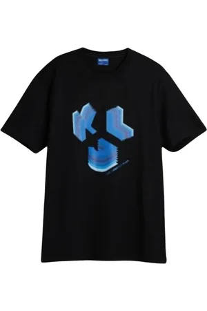 Karl Lagerfeld Top, Herre, Sort, M, Bomuld, 3D Monogram Regular T-Shirt