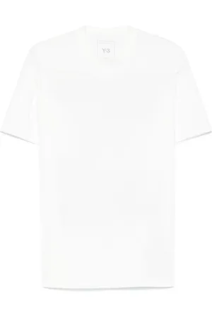 Y-3 Top, Dame, Hvid, L, Bomuld, Grafisk Kortærmet T-shirt