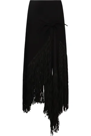 Serafini Nederdel, Dame, Sort, S, Frynset Asymmetrisk Nederdel
