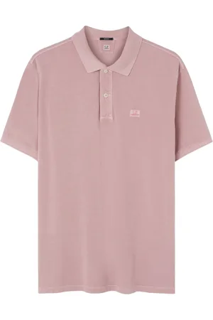 C.P. Company Top, Herre, Lyserød, M, Broderet Logo Polo Shirt