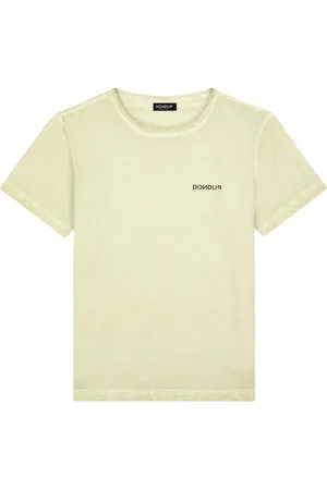 Dondup Top, Herre, Grøn, XL, Bomuld, Grøn Logo Rund Hals T-shirt