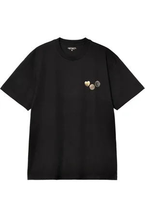 Carhartt Top, Herre, Sort, L, Bomuld, Sort Logo T-shirt med grafiske prints