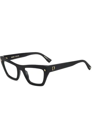 Dsquared2 Tilbehør, unisex, Sort, 52 MM, Uld, Stilfulde Briller i Sort