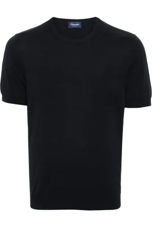 DRUMOHR Top, Herre, Blå, 3XL, Bomuld, Navy Bomuld Strik Sweater