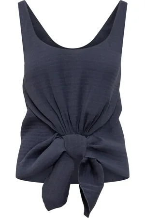J.W.Anderson Top, Dame, Blå, 2XS, Uld, Knotted Strap Top