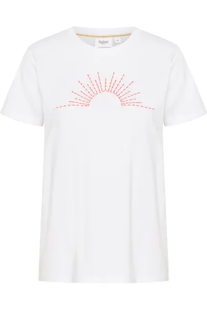Saint Tropez Top, Dame, Hvid, S, Bomuld, Kanvas T-Shirt Top Poinciana
