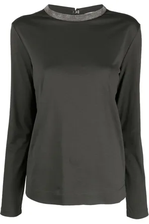 Fabiana Filippi Top, Dame, Sort, XS, Bomuld, Elegant Bomuld T-shirt til Kvinder