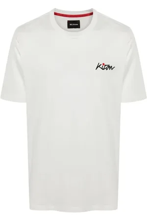 Kiton Top, Herre, Hvid, L, Bomuld, Basic T-Shirt