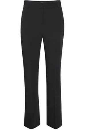 INWEAR Bukser, Dame, Sort, 2XL, Uld, Bootcut Bukser