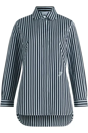 Patou Bluser & Skjorter, Dame, Blå, 2XS, Blå Skjorte med Knappelukning og Logo