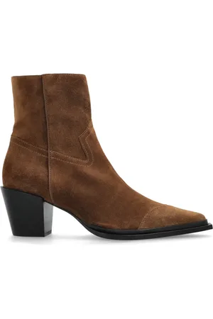 Jimmy Choo Sko, Dame, Brun, 37 EU, Suede, Suede Ankelstøvler med Hæl Cece AB