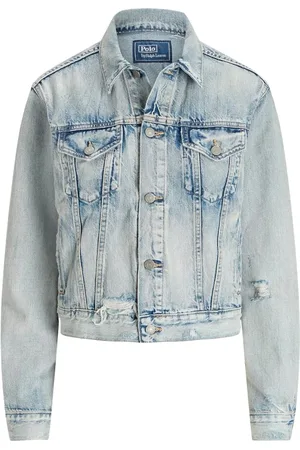 Ralph Lauren Jakke, Dame, Blå, XS, Denim, Blå denim jakke