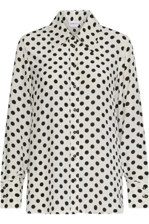 MARELLA Bluser & Skjorter, Dame, Flerfarvet, L, Hvid Silkeskjorte Klassisk Stil