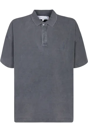 J.W.Anderson Top, Herre, Grå, S, Bomuld, Anchor Polo Shirt