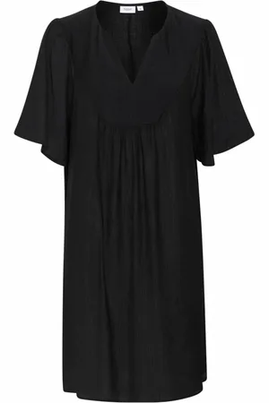 Saint Tropez Kjole, Dame, Sort, XS, Sort Kjole med V-Hals
