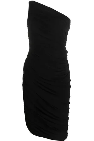 Norma Kamali Kjole, Dame, Sort, S, Elegant Diana Kjole til Kvinder