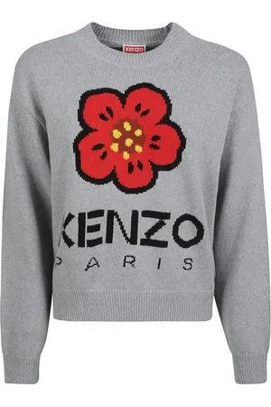 Kenzo Strik, Dame, Grå, S, Bomuld, Comfort Jumper