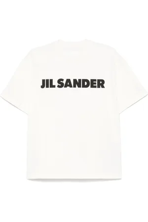 Jil Sander Top, Dame, Hvid, S, Bomuld, Logo T-shirt