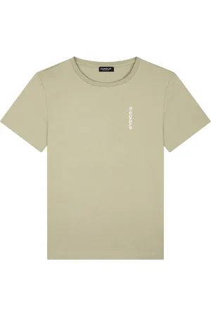 Dondup Top, Herre, Grøn, L, Bomuld, Grøn Logo Crewneck T-shirt
