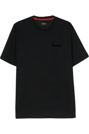 Kiton Top, Herre, Sort, M, Crew Neck Kortærmet T-shirt