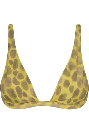 Cortana Badetøj, Dame, Gul, S, Khata, feline print bikini top i polyamid