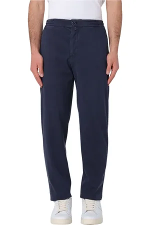 Kiton Bukser, Herre, Blå, W32, Uld, Straight Bukser
