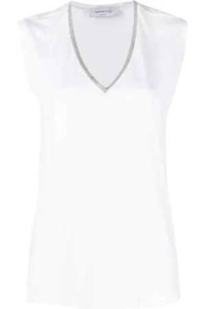 Fabiana Filippi Top, Dame, Hvid, XS, Bomuld, Hvid Jersey T-shirt til Kvinder