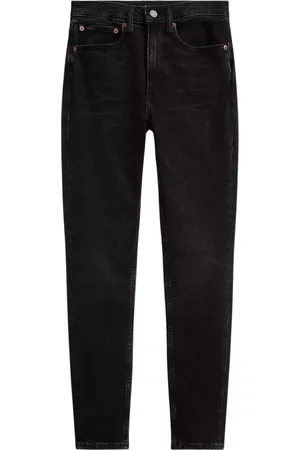 Ralph Lauren Jeans, Dame, Sort, W24, Bomuld, Sorte højtaljede jeans