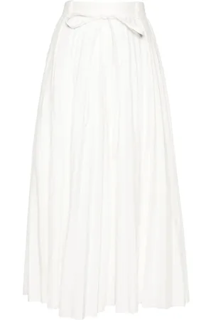 Joseph Nederdel, Dame, Hvid, M, Bomuld, Linen Cotton Siddons Skirt