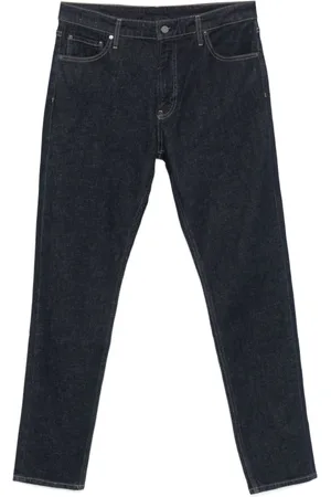 Calvin Klein Jeans, Herre, Blå, W34 L34, Denim, Indigo Denim Jeans med Klassisk Stil